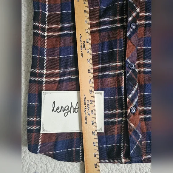 NWT Departwest Men's Large Size Multicolor Cotton Plaid Flannel Shirt - Picture 5 of 7